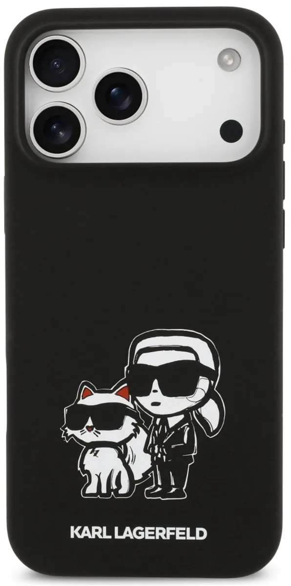 Karl Lagerfeld Silicone Case Magsafe iPhone 17 Pro - Zwart