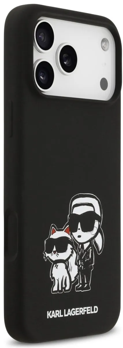Karl Lagerfeld Silicone Case Magsafe iPhone 17 Pro - Zwart