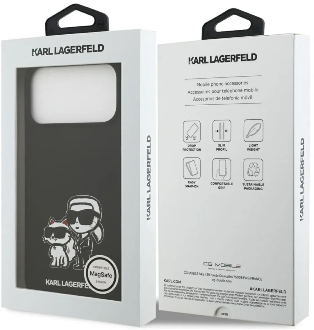 Karl Lagerfeld Silicone Case Magsafe iPhone 17 Pro - Zwart