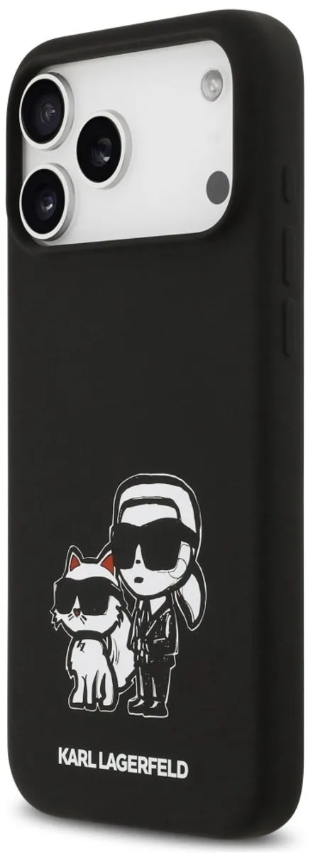 Karl Lagerfeld Silicone Case Magsafe iPhone 17 Pro - Zwart
