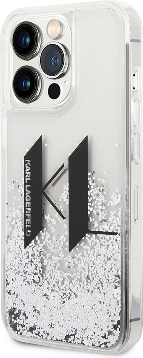 Karl Lagerfeld iPhone 14 Pro Backcase - Effen Zilver - afbeelding 6 van 6