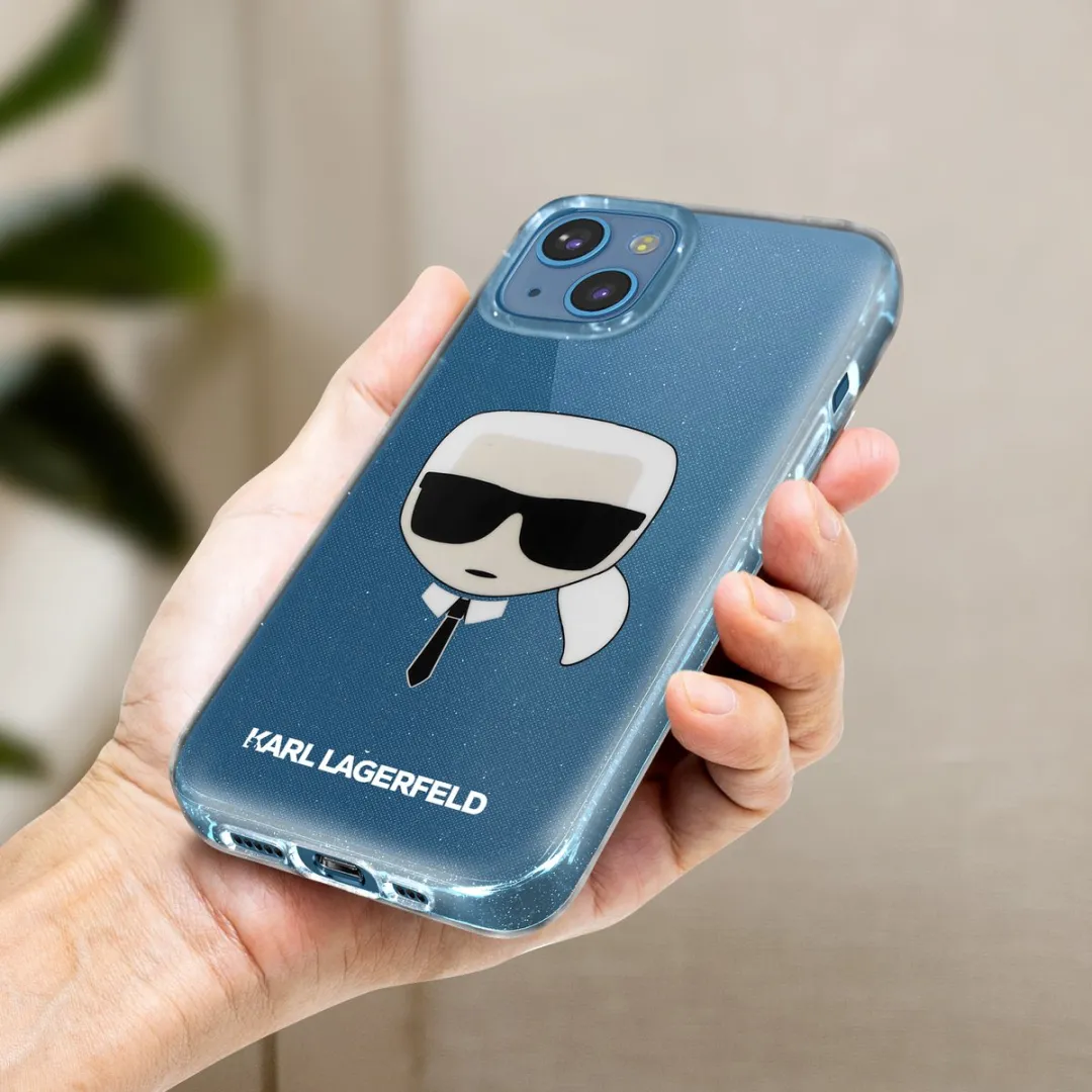 Karl Lagerfeld iPhone 13 Mini Hoesje KLHCP13SKHTUGLS - Transparant