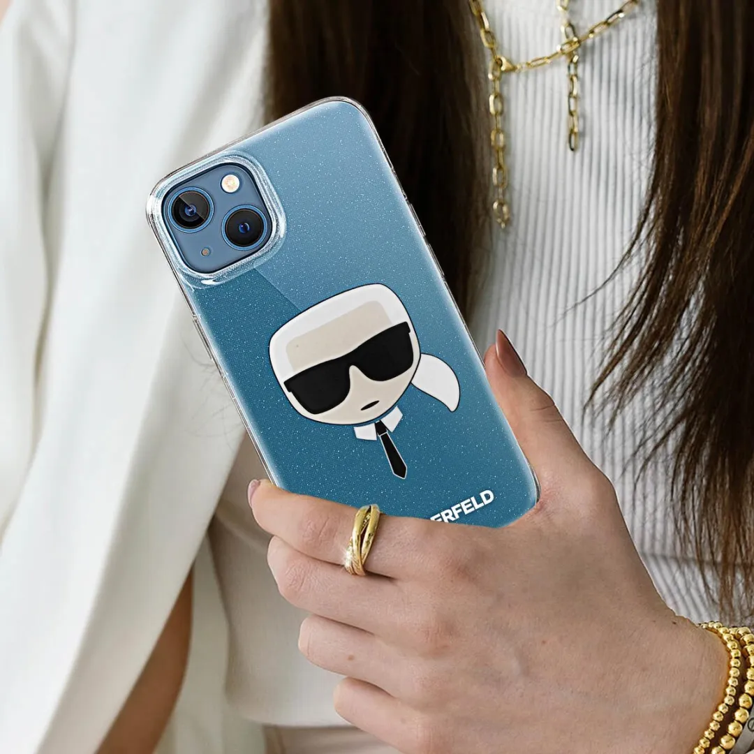 Karl Lagerfeld iPhone 13 Mini Hoesje KLHCP13SKHTUGLS - Transparant