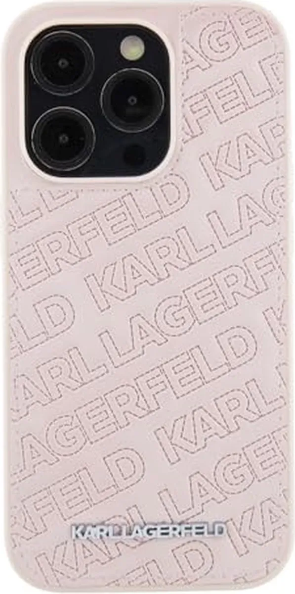 Karl Lagerfeld Quilted Pattern Back Case Roze - iPhone 15 Pro Max