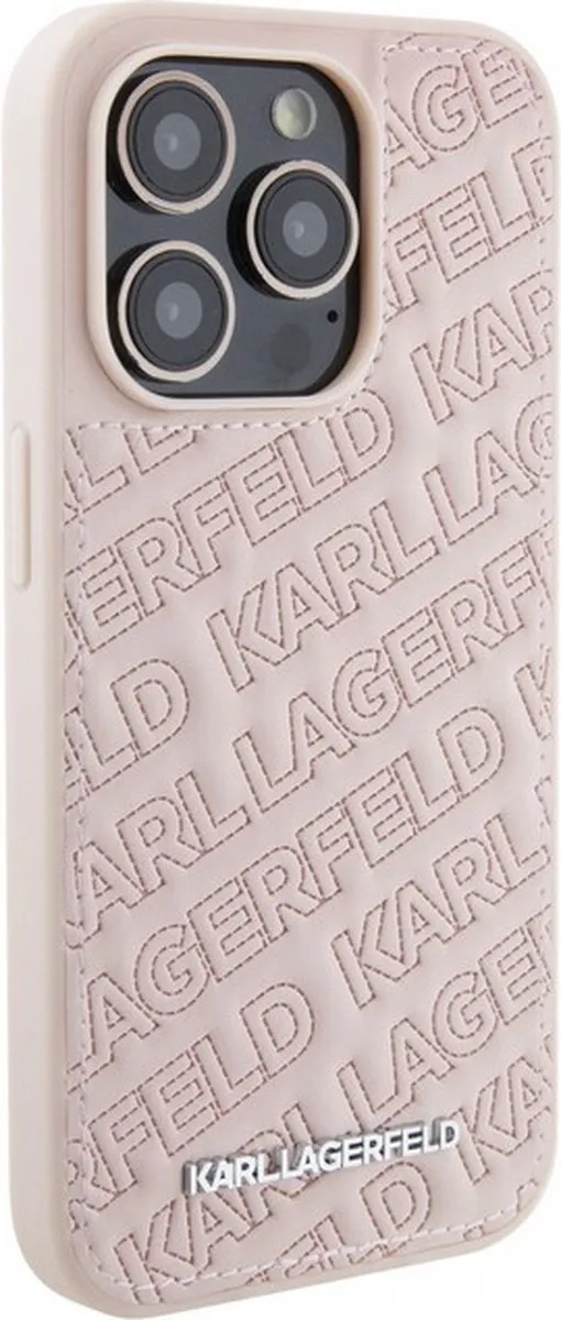 Karl Lagerfeld Quilted Pattern Back Case Roze - iPhone 15 Pro Max