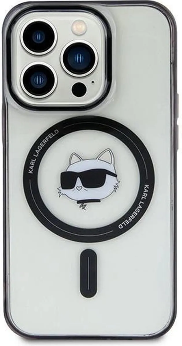 Karl Lagerfeld IML Choupette's Head MagSafe Hoesje iPhone 15 Plus - Transparant