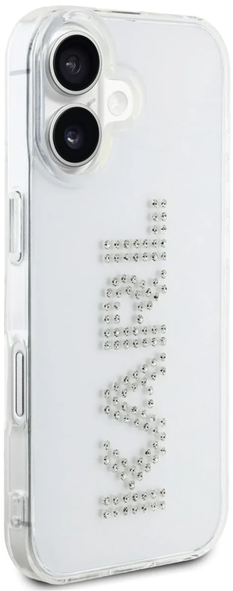 Karl Lagerfeld Iml Strass Logo Hoesje - iPhone 16 - Transparant