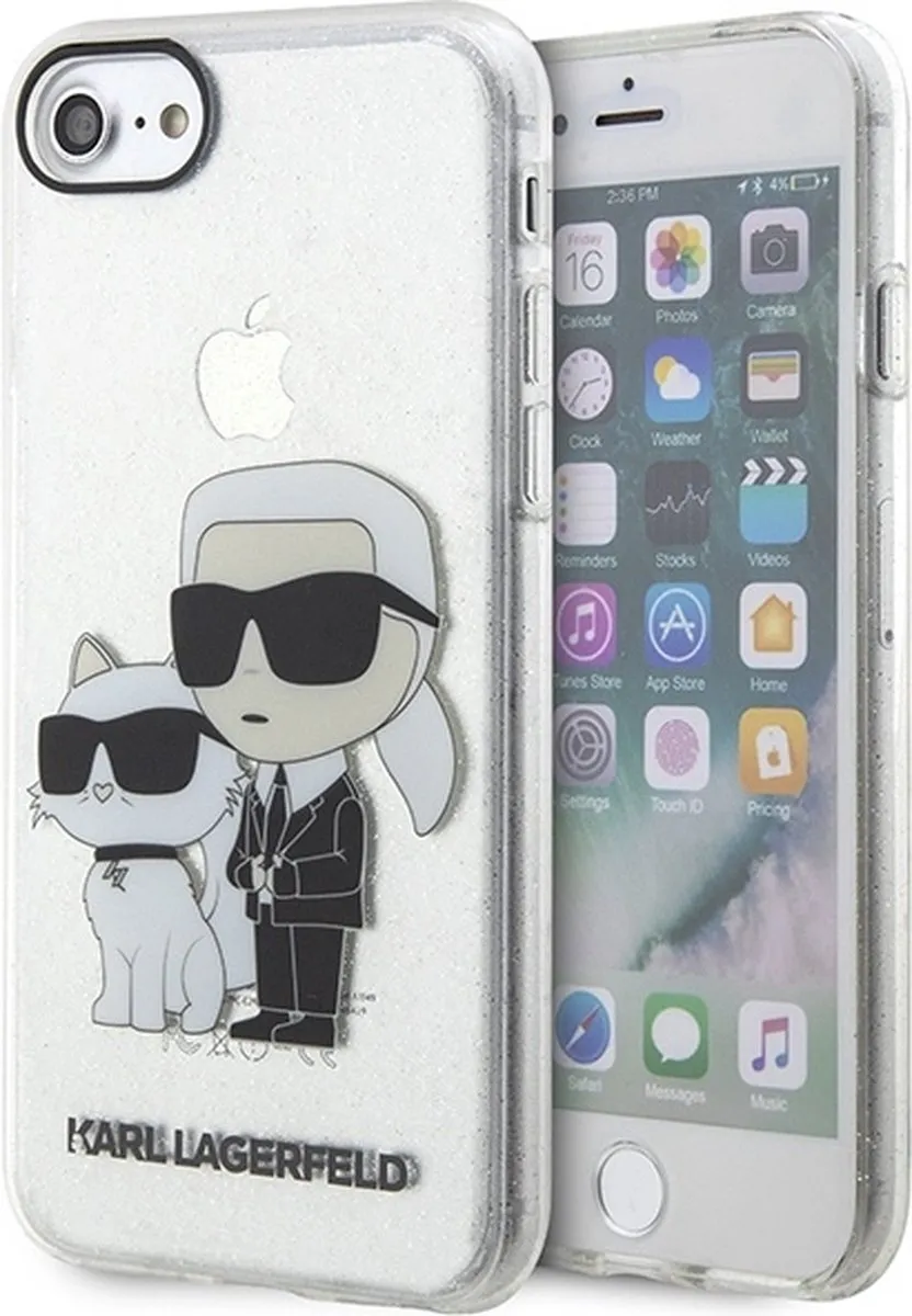 Karl Lagerfeld KLHCI8HNKCTGT Hoesje iPhone 7/8/SE - Transparant