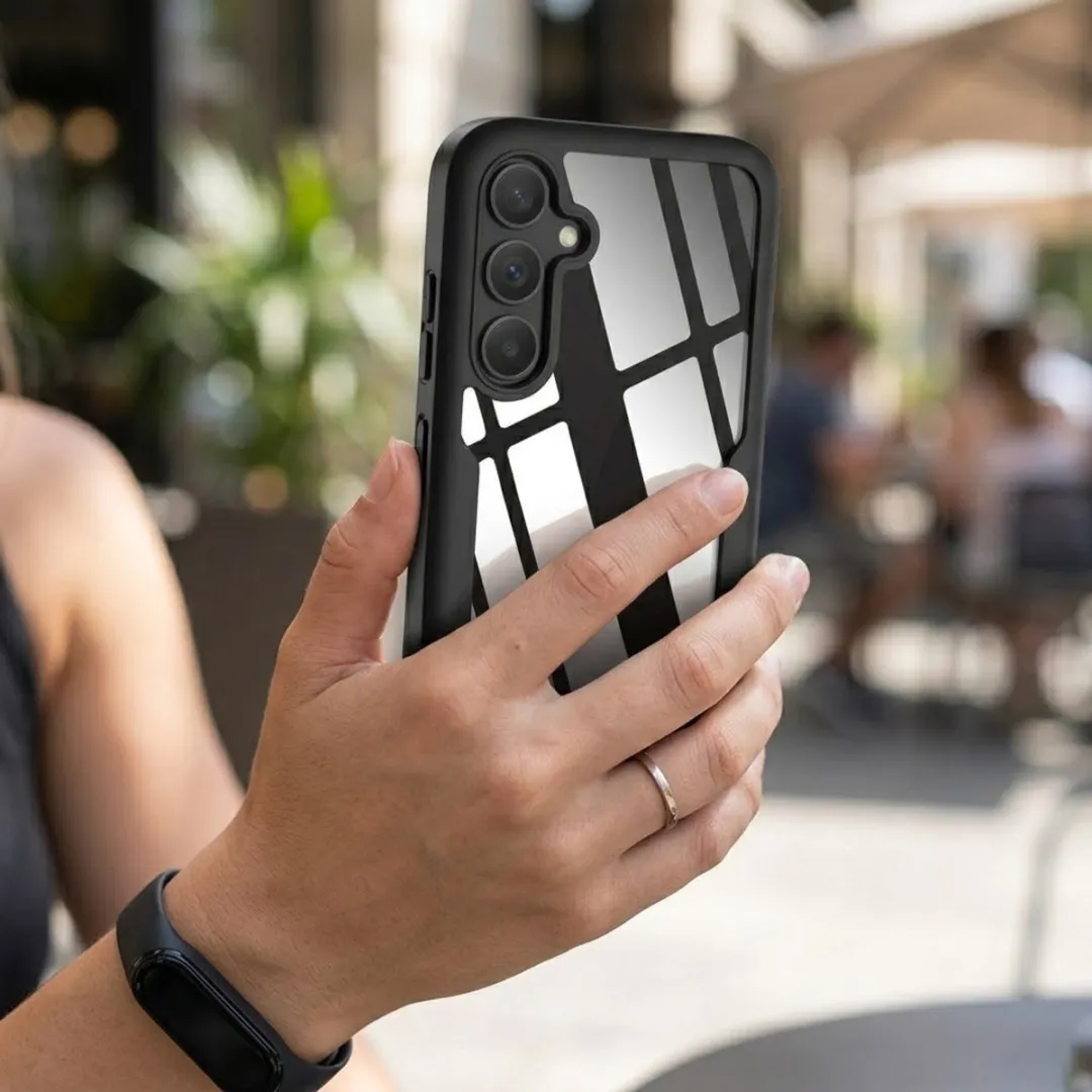 NUVEX Hoesje Samsung Galaxy A56 - Zwart Transparant