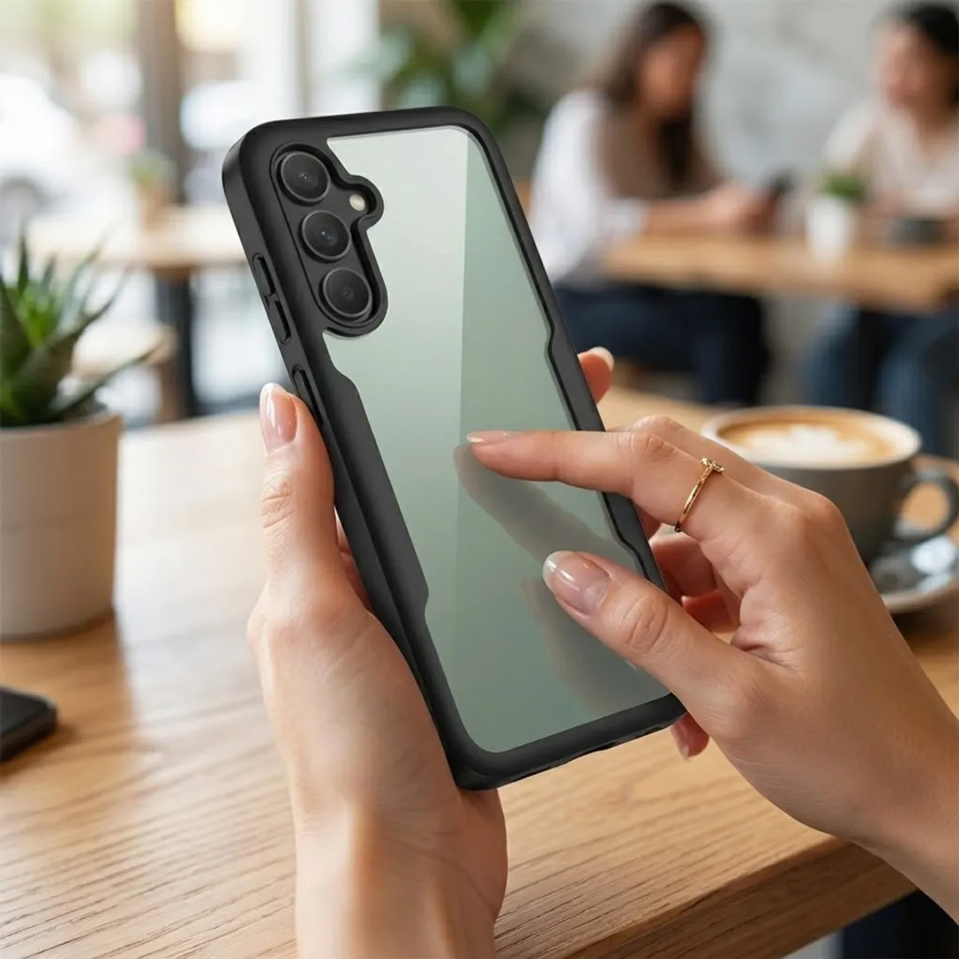 NUVEX Hoesje Samsung Galaxy A56 - Zwart Transparant