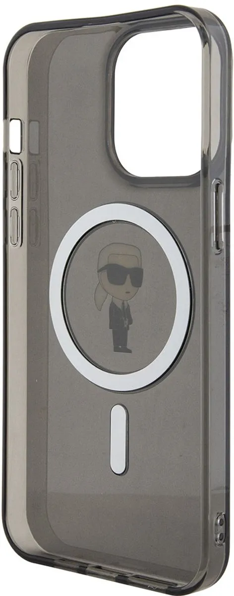 Karl Lagerfeld iPhone 15 Pro Max Hoesje KLHMP15XHFCKNOK - Zwart