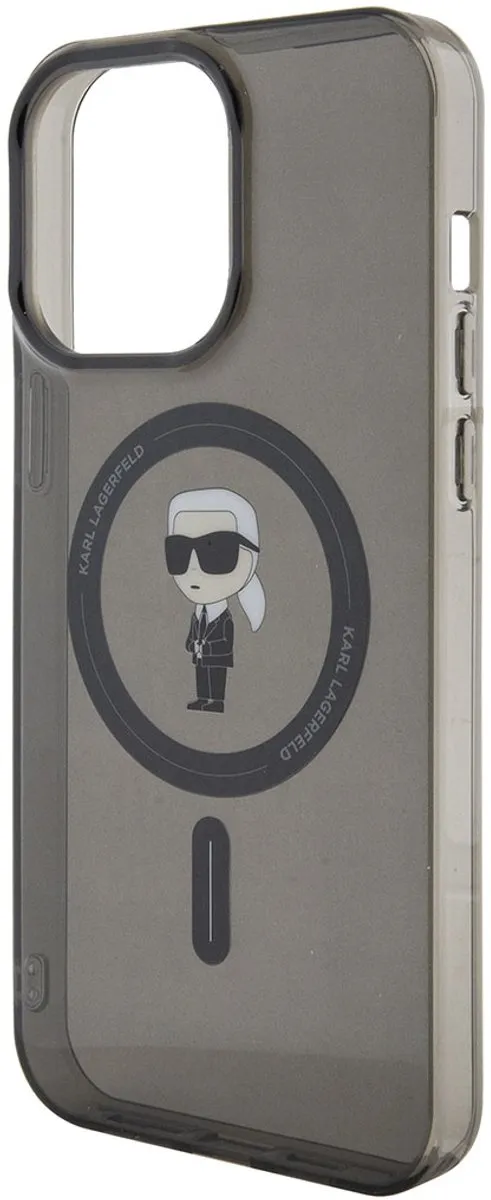 Karl Lagerfeld iPhone 15 Pro Max Hoesje KLHMP15XHFCKNOK - Zwart