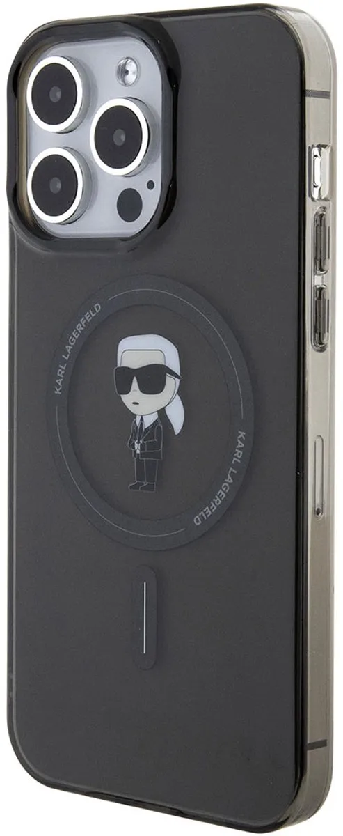 Karl Lagerfeld iPhone 15 Pro Max Hoesje KLHMP15XHFCKNOK - Zwart