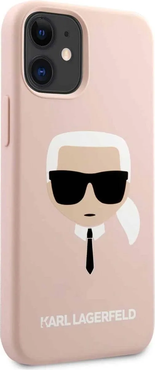 Karl Lagerfeld Karl's Head Hoesje iPhone 12 Mini - Lichtroze - MPN 3700740482742