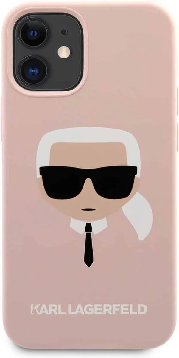 Karl Lagerfeld Karl's Head Hoesje iPhone 12 Mini - Lichtroze - MPN 3700740482742