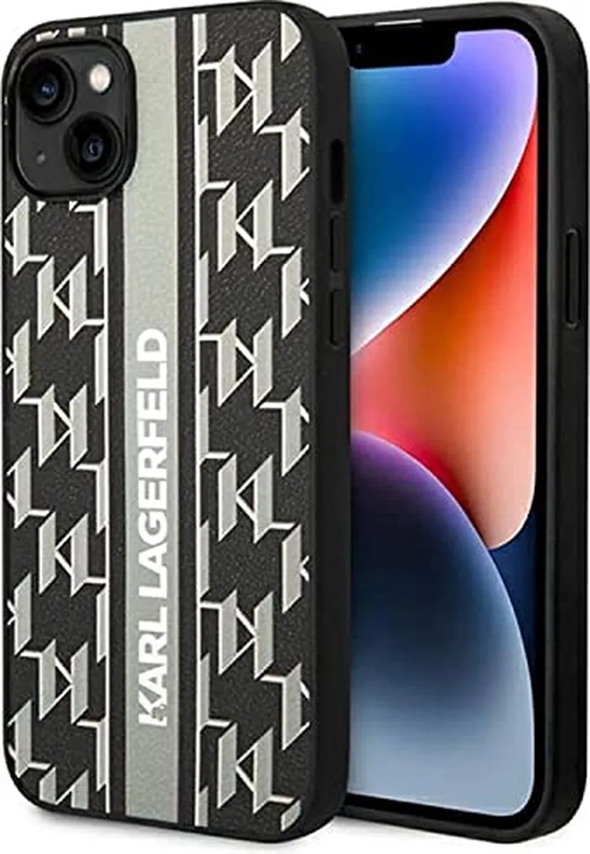 Karl Lagerfeld Monogram Stripe Back Case