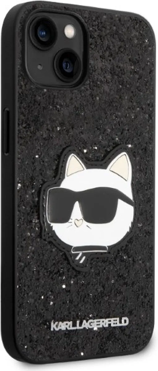 Karl Lagerfeld KLHCP14MG2CPK iPhone 14 Plus Hardcase - Zwart/Glitter