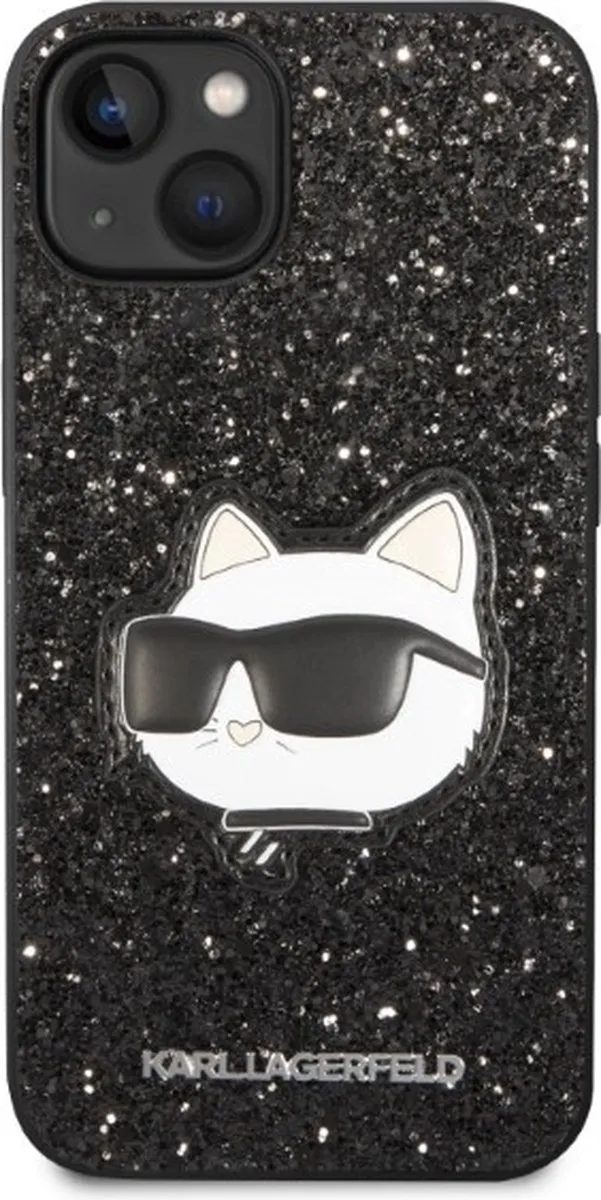 Karl Lagerfeld KLHCP14MG2CPK iPhone 14 Plus Hardcase - Zwart/Glitter