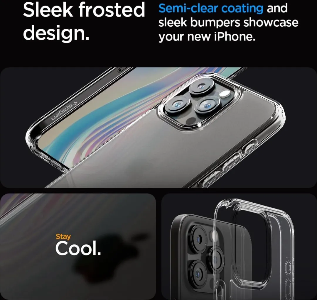 Spigen iPhone 15 Pro Back Cover Ultra Hybrid Frost - Transparant