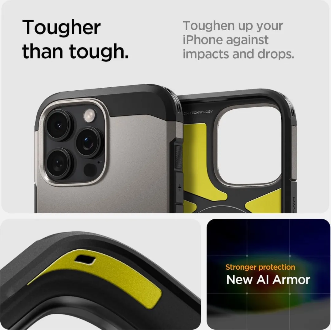 Spigen Tough Armor ACS06612 Hoesje - iPhone 16 Pro Max - Gunmetal