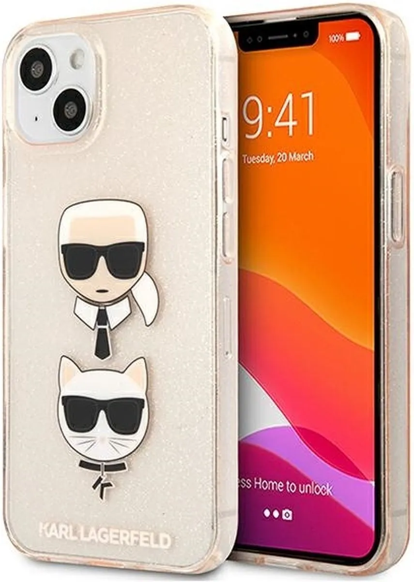 Karl Lagerfeld KLHCP13SKCTUGLGO iPhone 13 mini Hardcase - Goud