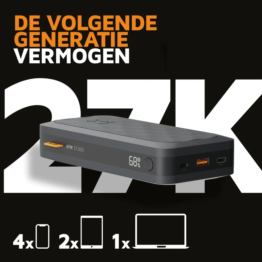 Xtorm FS5271 Powerbank 27000mAh - 67W - 3x USB - Zwart