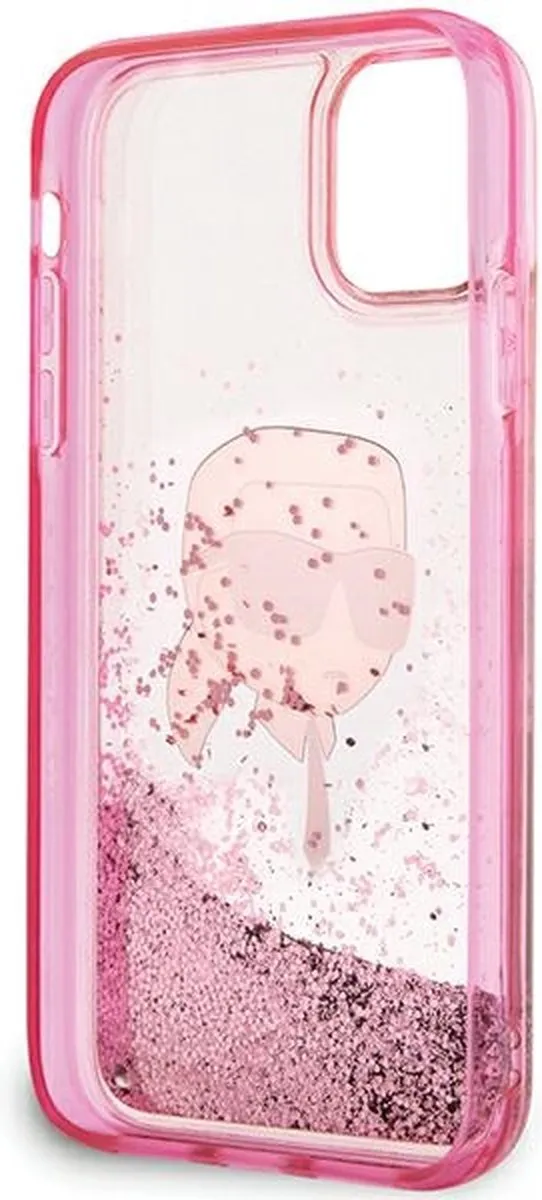 Karl Lagerfeld KLHCN61LNKHCP iPhone Hoesje - Roze Glitter