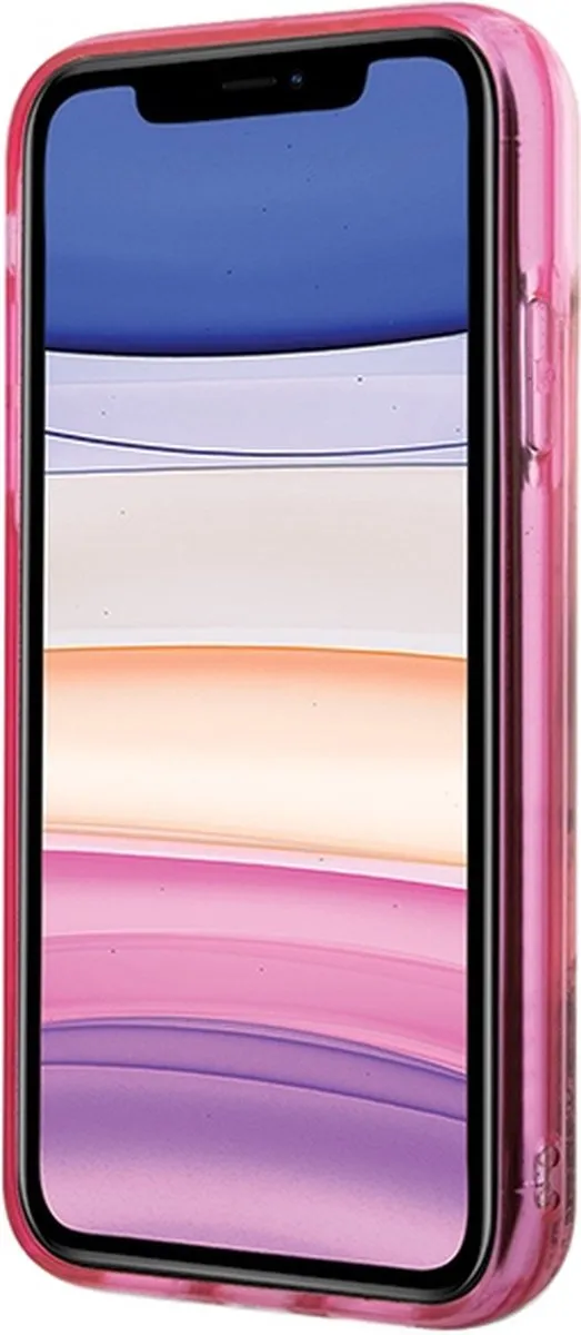 Karl Lagerfeld KLHCN61LNKHCP iPhone Hoesje - Roze Glitter