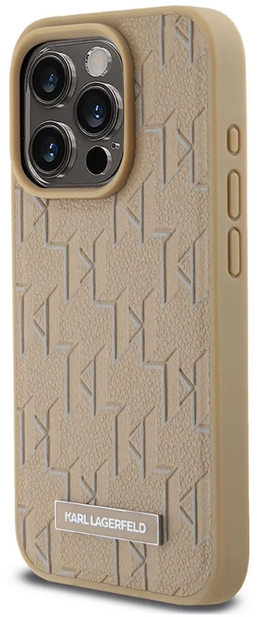 Karl Lagerfeld Beschermhoesje iPhone 14 Pro Max MagSafe - Beige