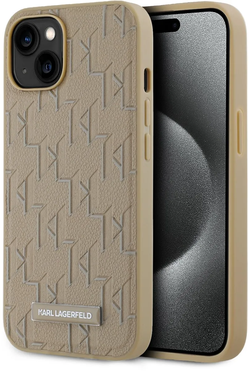 Karl Lagerfeld Beschermhoesje iPhone 14 Pro Max MagSafe - Beige - afbeelding 6 van 6