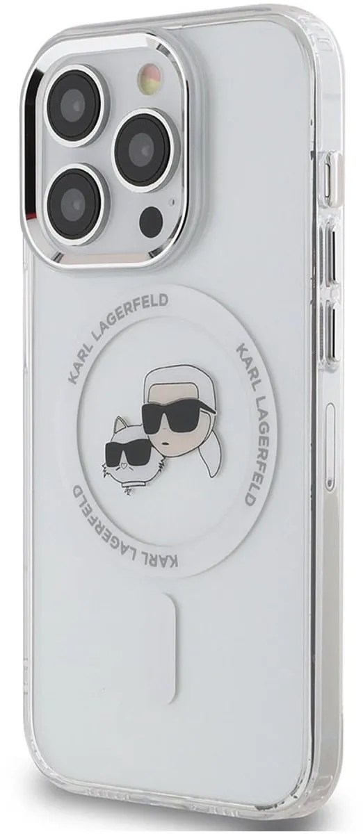 Karl Lagerfeld Hoesje iPhone 15 Pro KLHMP15LHLSKCH - Transparant