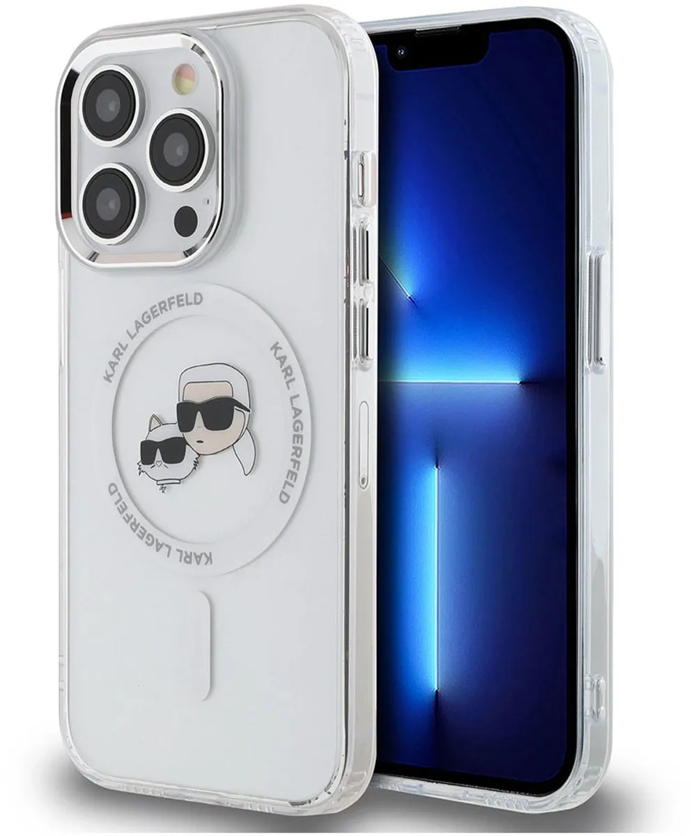 Karl Lagerfeld Hoesje iPhone 15 Pro KLHMP15LHLSKCH - Transparant