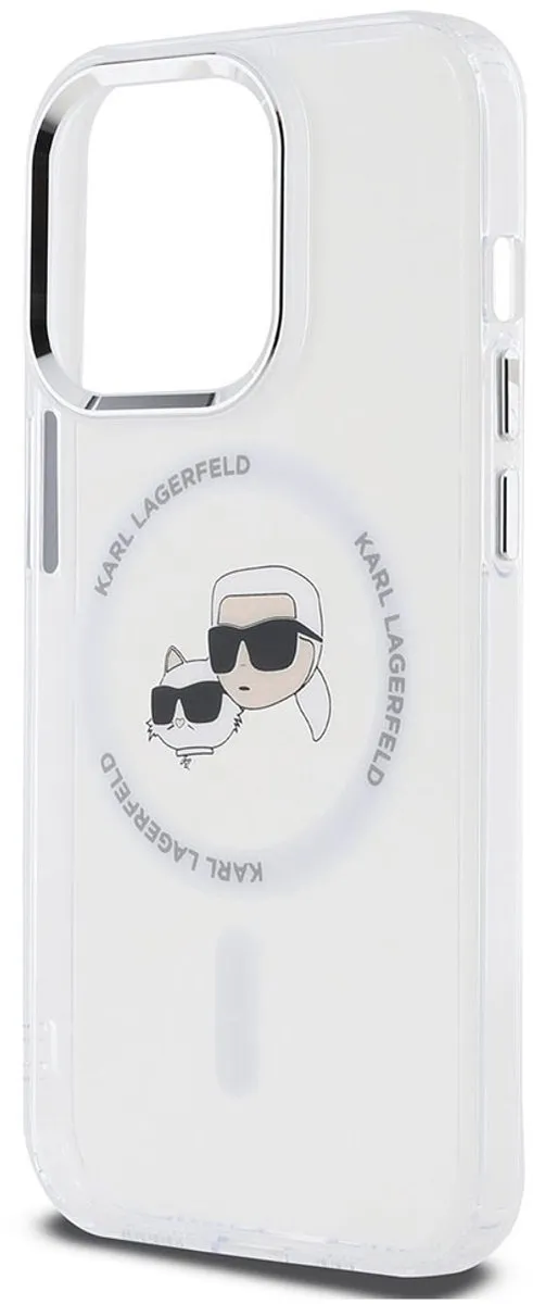 Karl Lagerfeld Hoesje iPhone 15 Pro KLHMP15LHLSKCH - Transparant