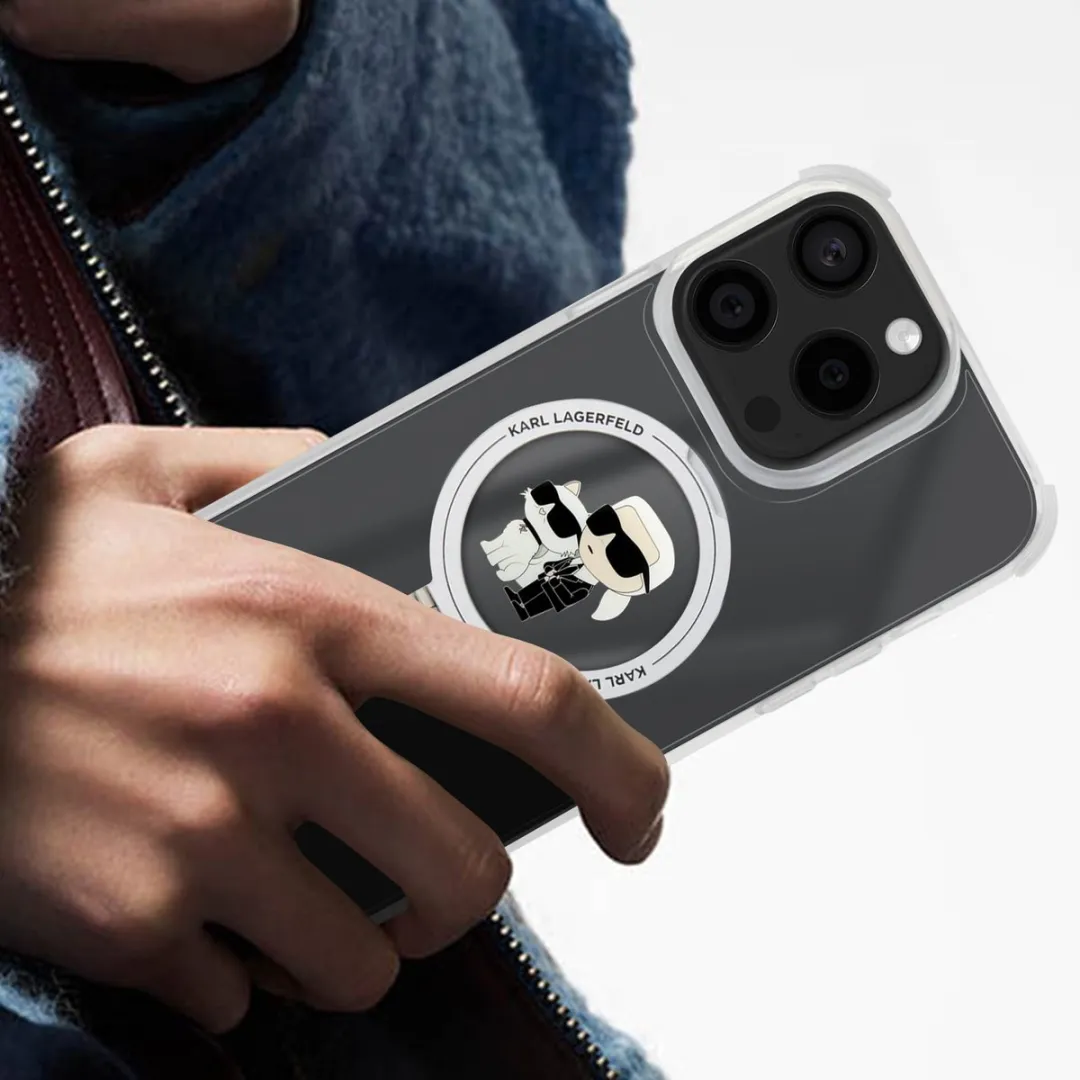 Karl Lagerfeld MagSafe Hoesje iPhone 15 Pro H68896 - Transparant