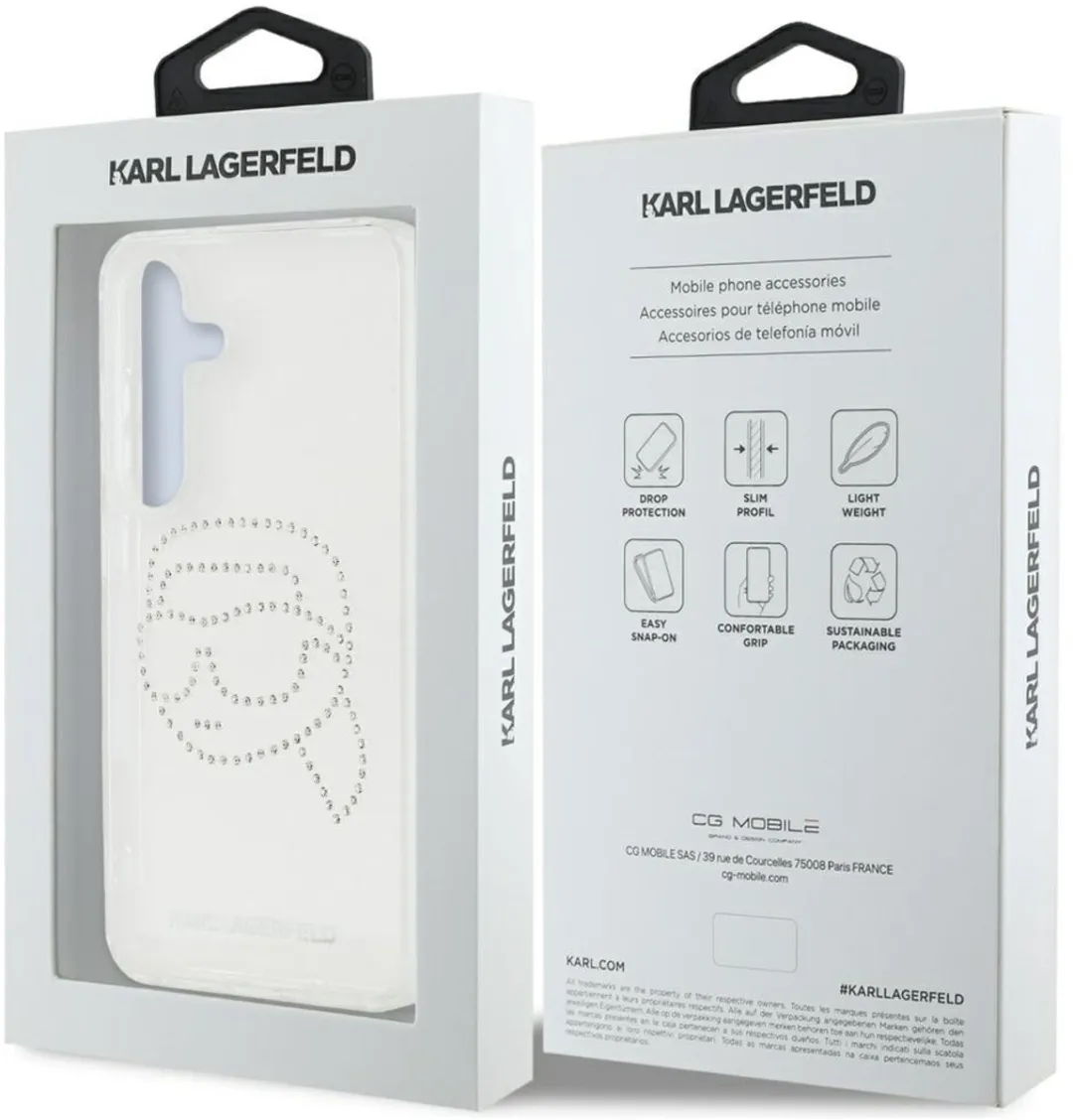 Karl Lagerfeld Strassen Karl Hoofd Logo Hoesje - Transparent