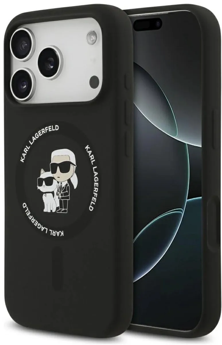 Karl Lagerfeld Silicone Case Karl&Choupette Ring MagSafe