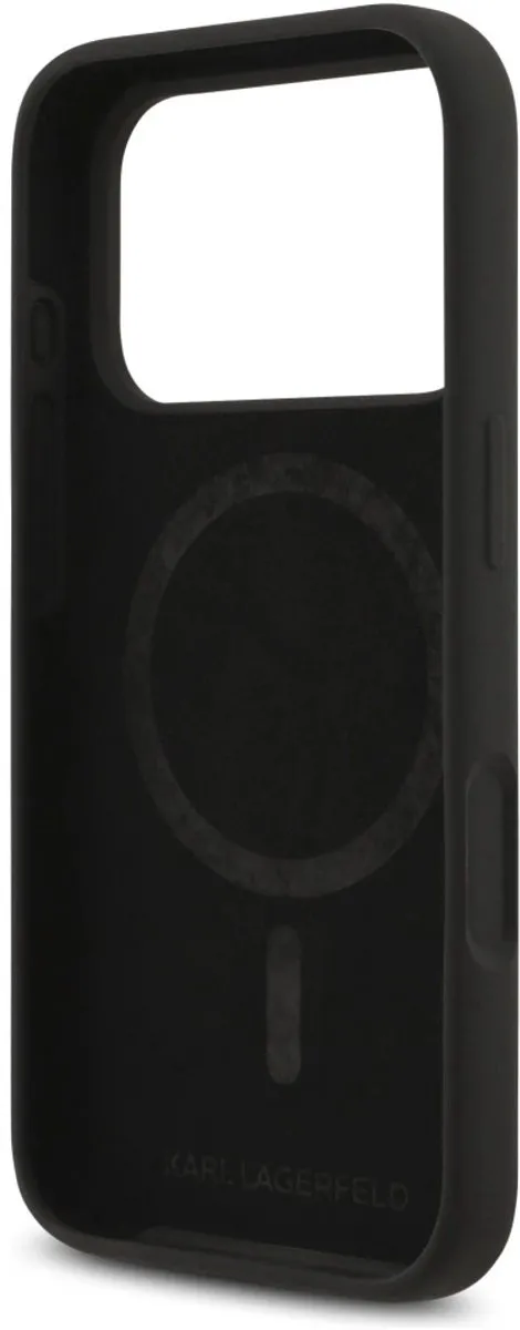 Karl Lagerfeld Silicone Case Karl&Choupette Ring MagSafe - iPhone 17 - Zwart - afbeelding 6 van 6