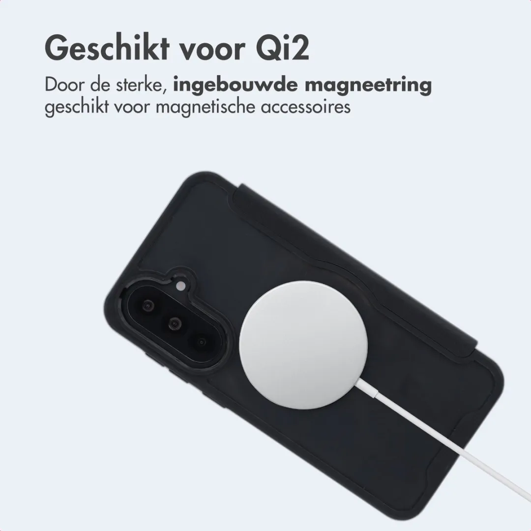 imoshiion Hoesje Samsung Galaxy A37 MagSafe - 2 Pasjes - Zwart