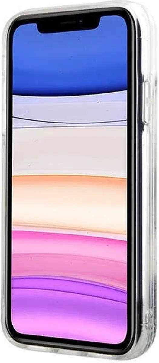 Karl Lagerfeld KLHCN61LNCHCS Hoesje iPhone 11/XR - Zilver Glitter