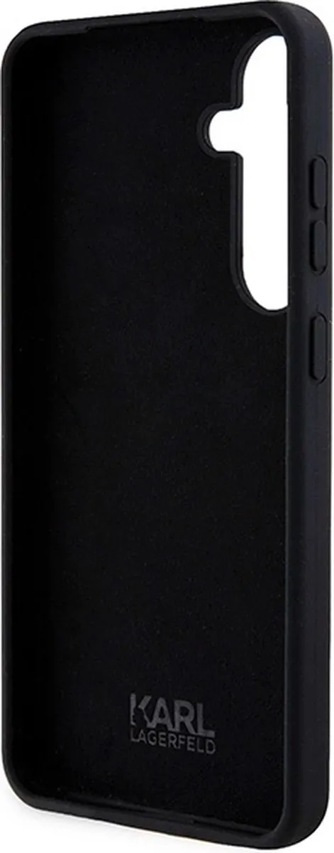 Karl Lagerfeld Siliconen Ikonik Hoesje Samsung Galaxy S24+ - Zwart