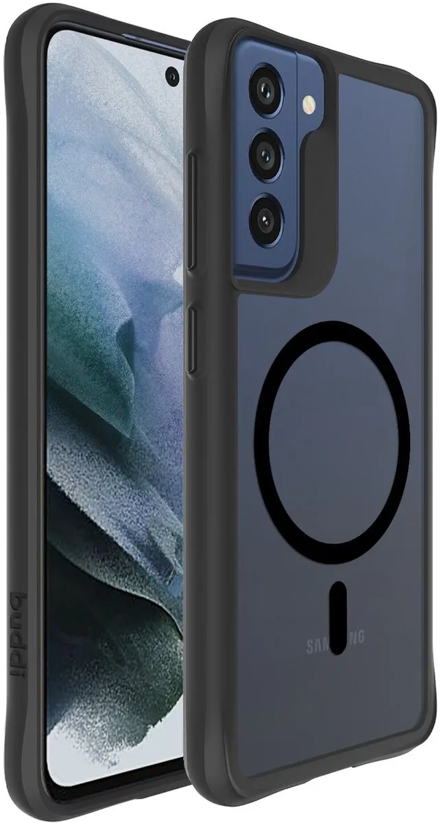 Buddi Hybrid Hoesje Samsung Galaxy S21 FE - MagSafe - Matte Zwart