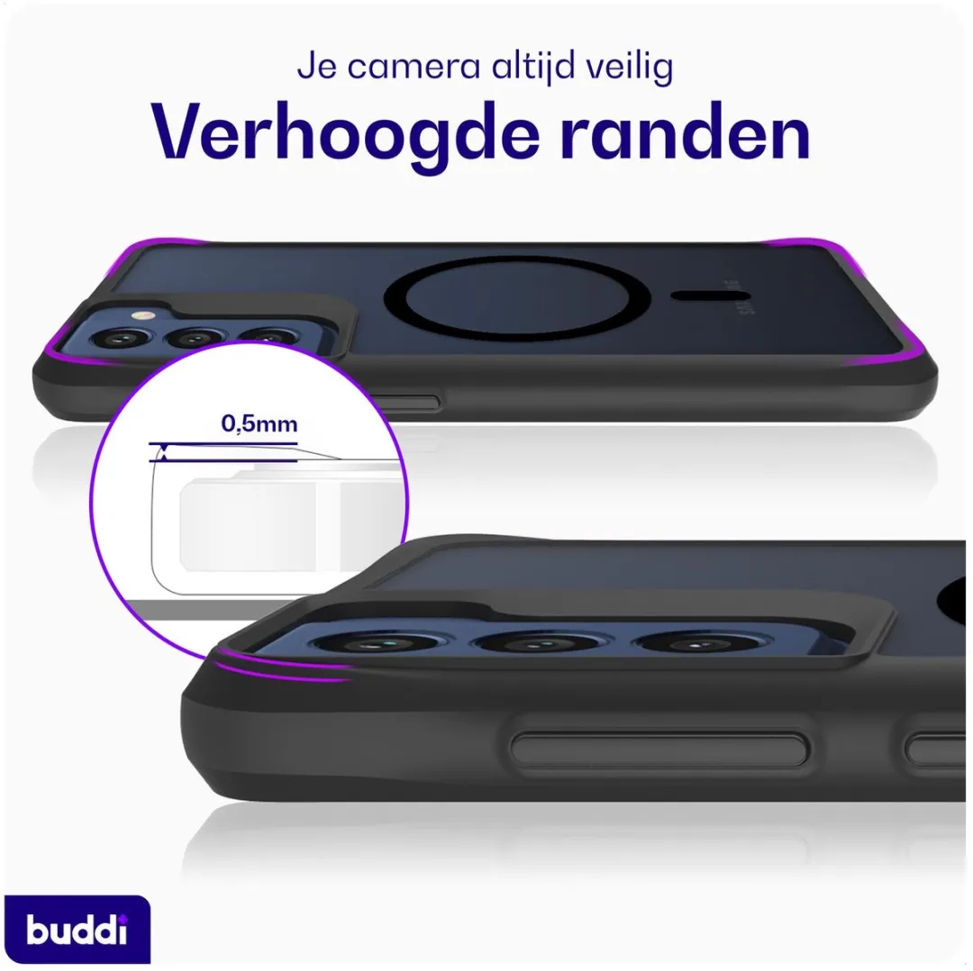 Buddi Hybrid Hoesje Samsung Galaxy S21 FE - MagSafe - Matte Zwart - afbeelding 6 van 6