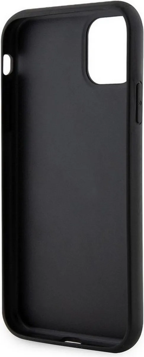 Karl Lagerfeld Saffiano Monogram Hoesje - iPhone 11 - Zwart