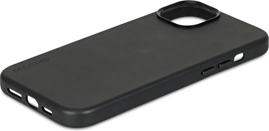 Decoded Leren Hoesje iPhone 15 Plus D24IPO15PLBC1BK - MagSafe - Zwart