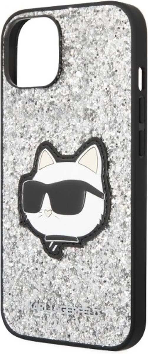 Karl Lagerfeld KLHCP14MG2CPS iPhone 14 Plus Hoesje - Glitter Choupette - Zilver - afbeelding 6 van 6