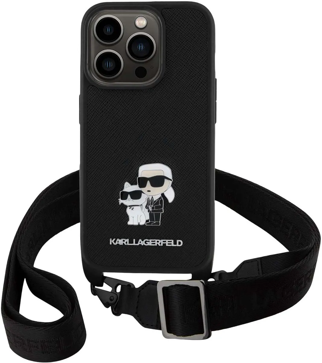 Karl Lagerfeld Hoesje iPhone 15 Pro KLHCP15LSAKCPBK