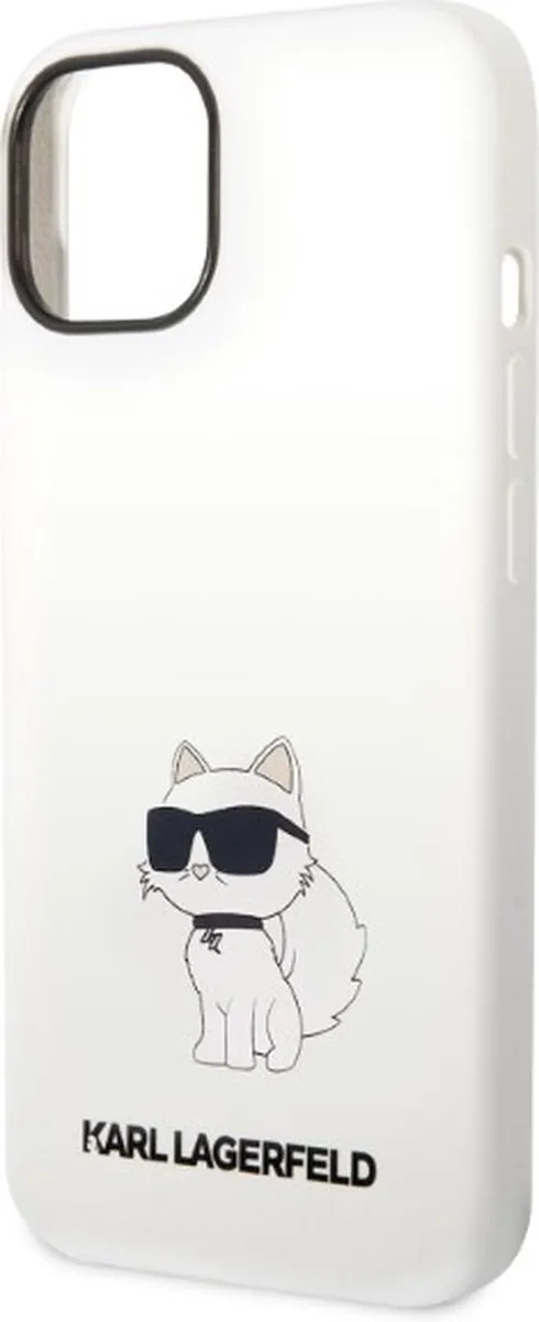 Karl Lagerfeld KLHCP14MSNCHBCH iPhone 14 Plus Hoesje - Wit