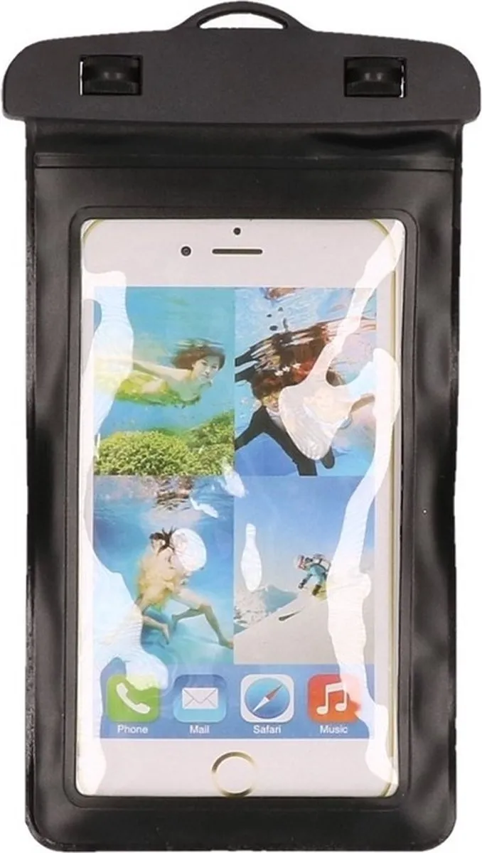 Bellatio Design Telefoonhoesje Zwart - Waterdicht 21x11,5cm