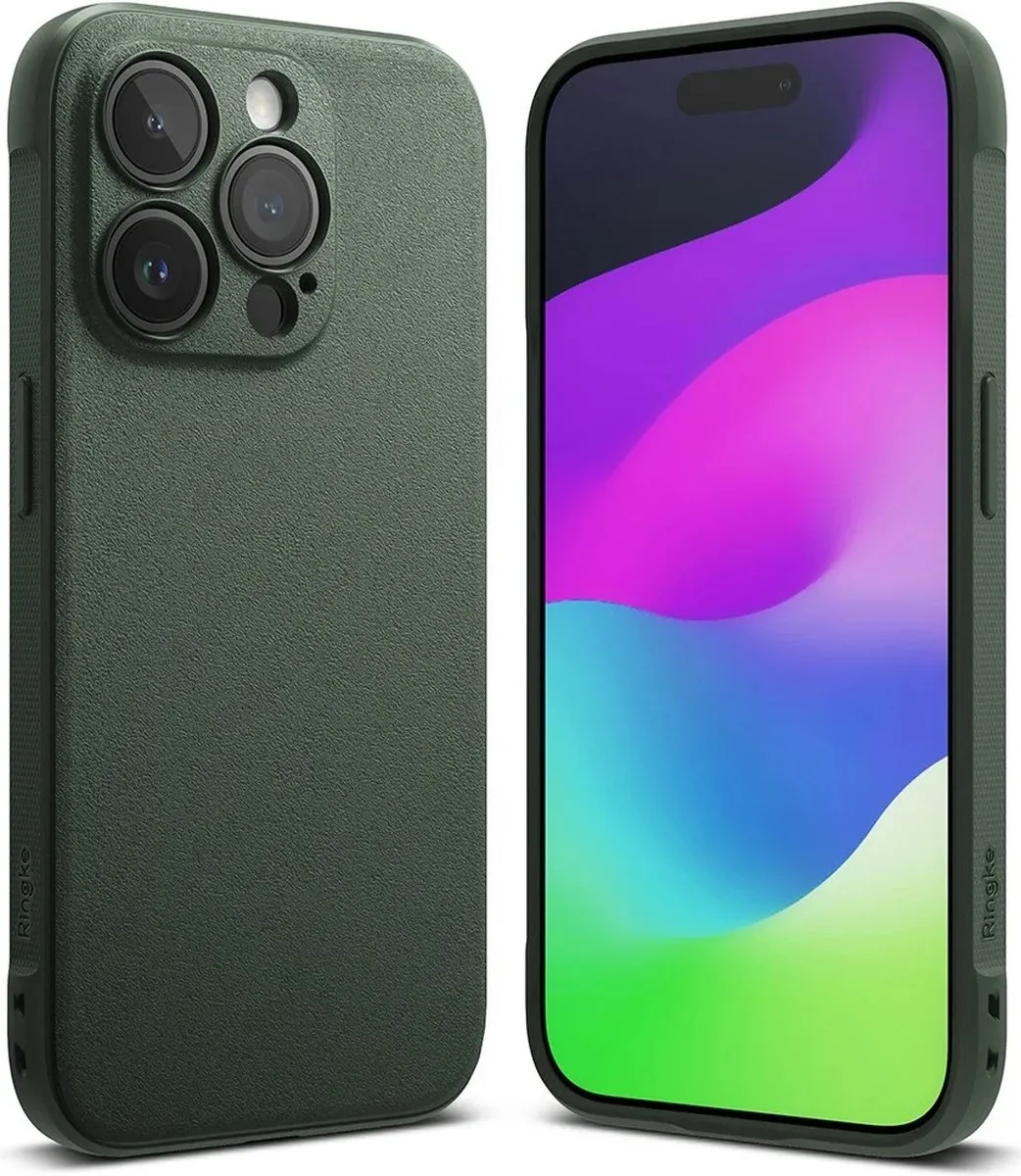 Ringke Onyx Flexibel Hoesje iPhone 15 Pro Max - Groen