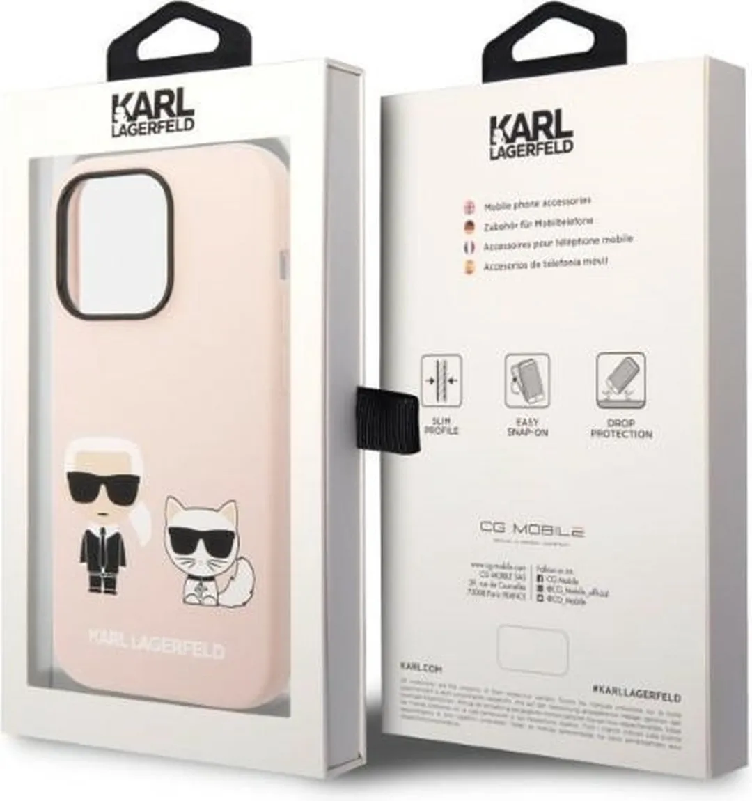 Karl Lagerfeld KLHMP14LSSKCI iPhone 14 Pro Hoesje - Lichtroze